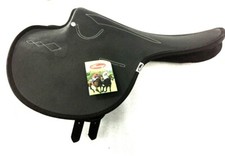 New Synthetic Race Exercise Saddle  tack Light Weight Black Color