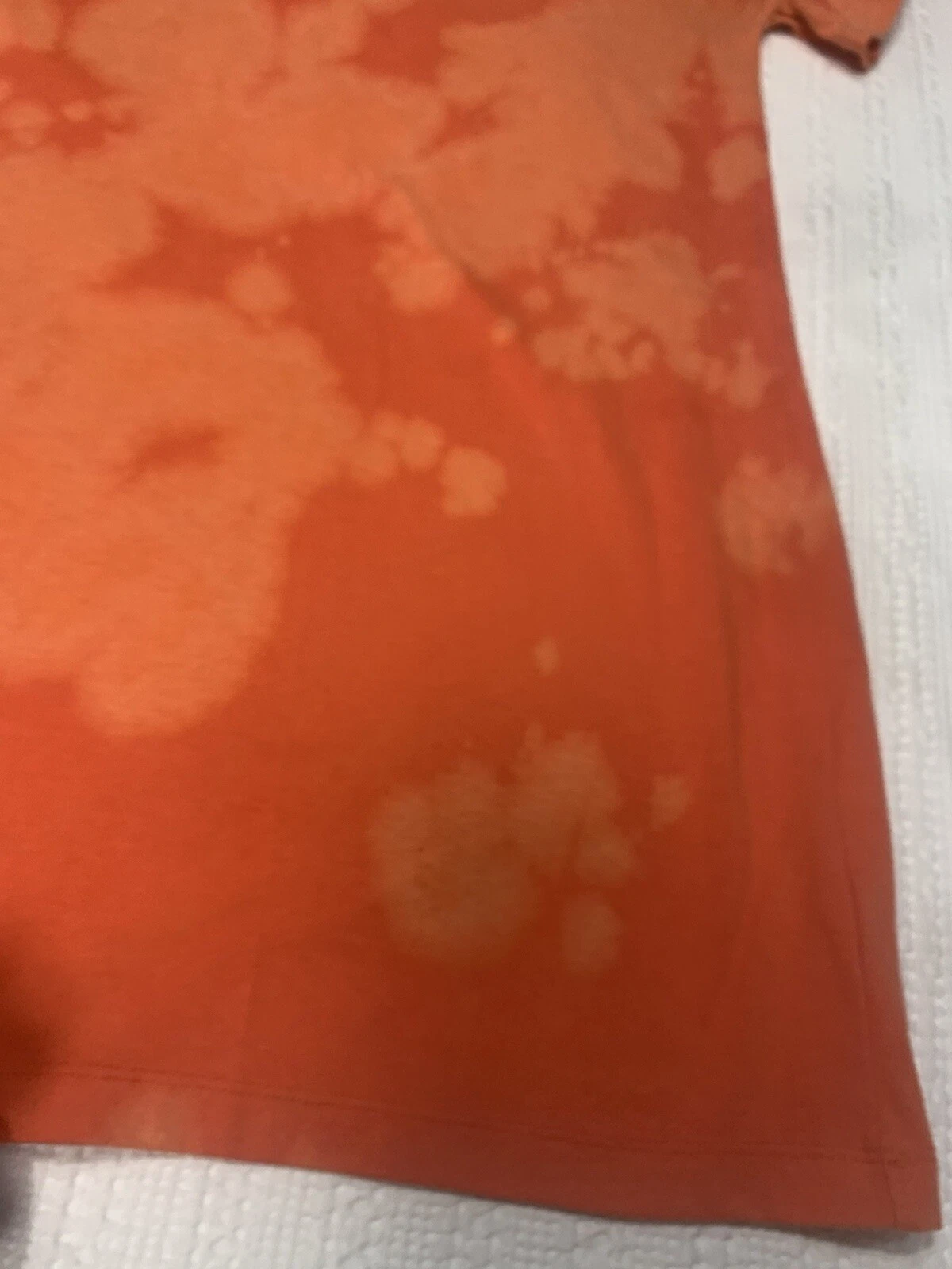 VETEMENTS Abito donna estivo in maglia arancione tinto a mano taglia media maniche arricciate riutilizzabile