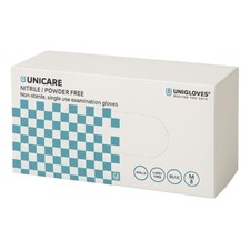 1000 Unigloves Blue Nitrile Powder & Latex Free Disposable Gloves Food Medical