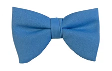 Men's Vintage Blue Bow Tie 1970s Oversized Large Butterfly Clip On