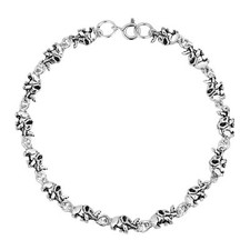 Safari Baby Elephant Parade Link Sterling Silver Bracelet
