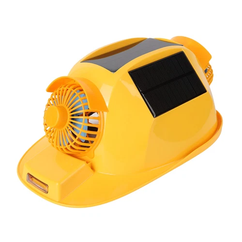 Casco de seguridad con ventilador solar casco aplicaciones anchas tamaño ajustable con luz Reino Unido - Imagen 2 de 10