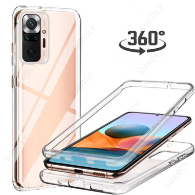 360° Full Cover Front+PC Back Case For Xiaomi Redmi Note 13 12 11 10 Pro Mi 13T