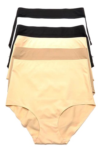 Lote 6 Calzoncillos Panty Corte Láser Sin Costuras Cubierta Completa Color Mezclado Talla S M L XL - Imagen 4 de 10