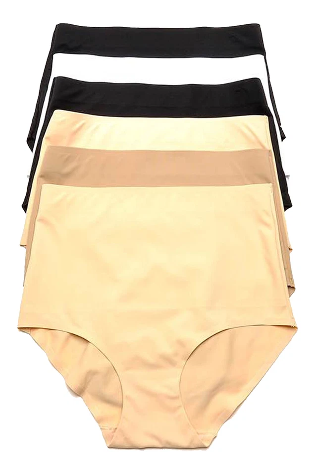 Lote 6 Calzoncillos Panty Corte Láser Sin Costuras Cubierta Completa Color Mezclado Talla S M L XL Foto 4 de 4