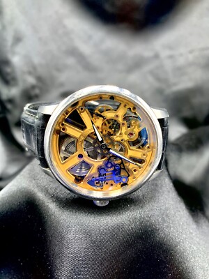 Maurice Lacroix Masterpiece Squelette 18K Yellow Gold Mens Watch