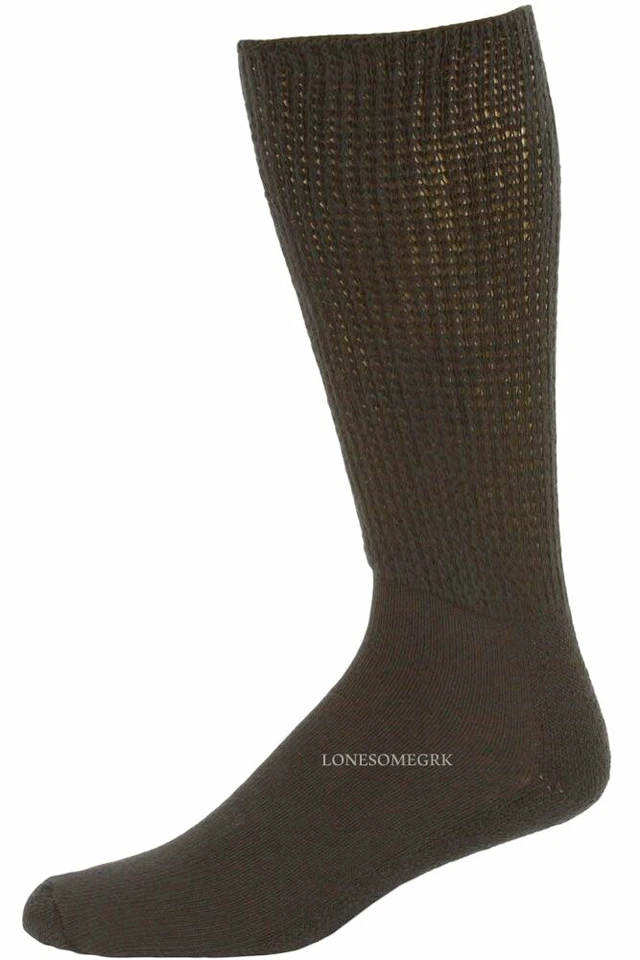 6 Pairs Physicians Choice OVER THE CALF / KNEE Cushioned Diabetic Socks USA Made - Image 3 of 4