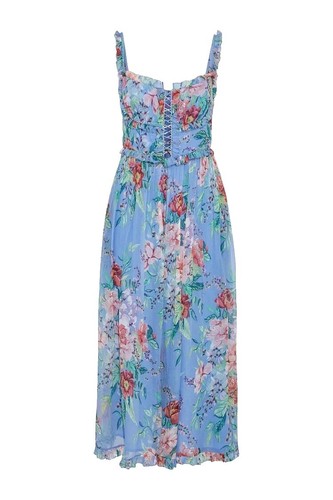 Zimmermann Harmony Linen-Silk Ruffled Floral Minidress Size 12 | eBay
