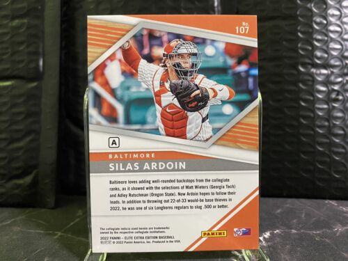 SILAS ARDOIN 2022 Panini Elite Extra Prime Numbers 132/215 Baltimore Orioles - Picture 2 of 3