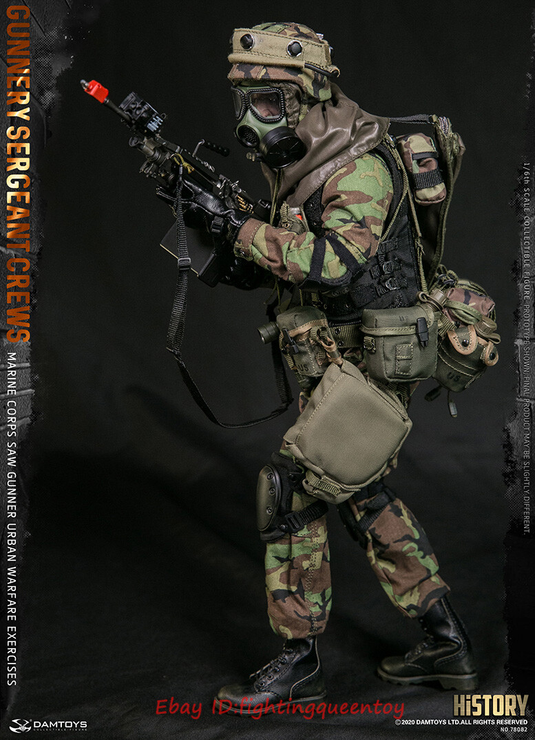 DAMTOYS 78082 Marine Corps SAW GUNNER Gunnery sergeant Crews 1/6