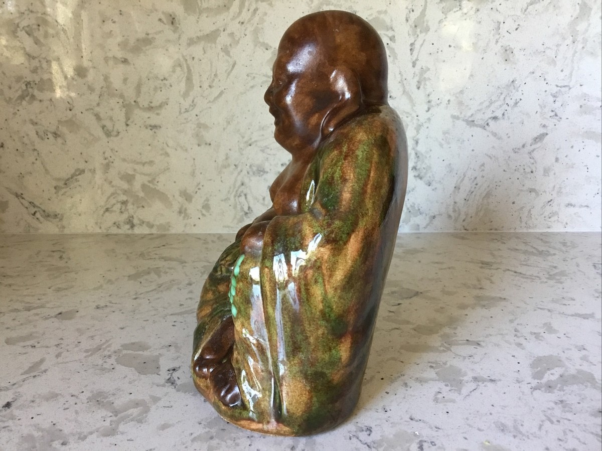 Ceramic Happy Buddha Fat Buddha with Beads 7 