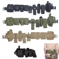 Multifunctional Belt Outdoor Tactical Utility Kit Duty Belt with 9 Pouches Set