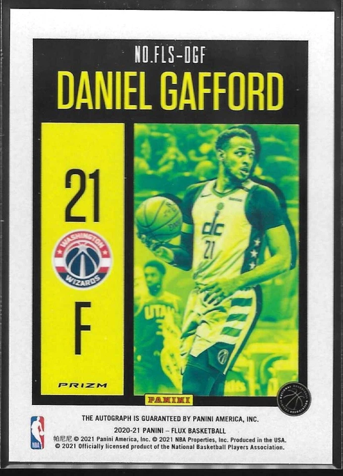 2020-21 Panini Flux Daniel Gafford AUTO Silver PRIZM #FLS-DGF Dallas Mavericks - Image 2 of 2
