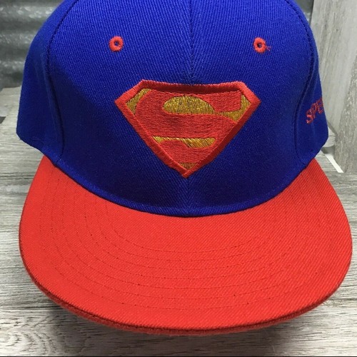 Superman Snapback Blue Crown Red Brim 