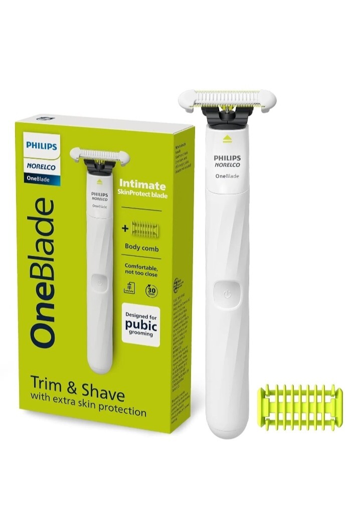 Philips Norelco OneBlade Unisex Intimate Pubic &Body Groomer & Trimmer