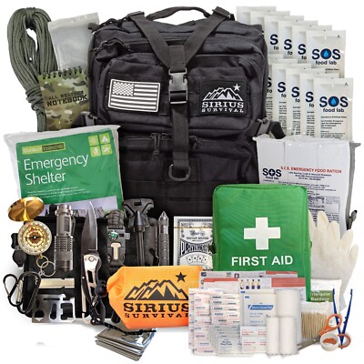 Bug Out Bag Starter Kit - 72 Hour Kit - 1 or 2 Person   Backpack Survival Kit