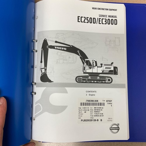 Volvo EC300D ESCAVATORE ASSISTENZA OFFICINA KIT MANUALE RIPARAZIONE RACCOGLITORI LIBRO 706398 - Foto 4 di 23
