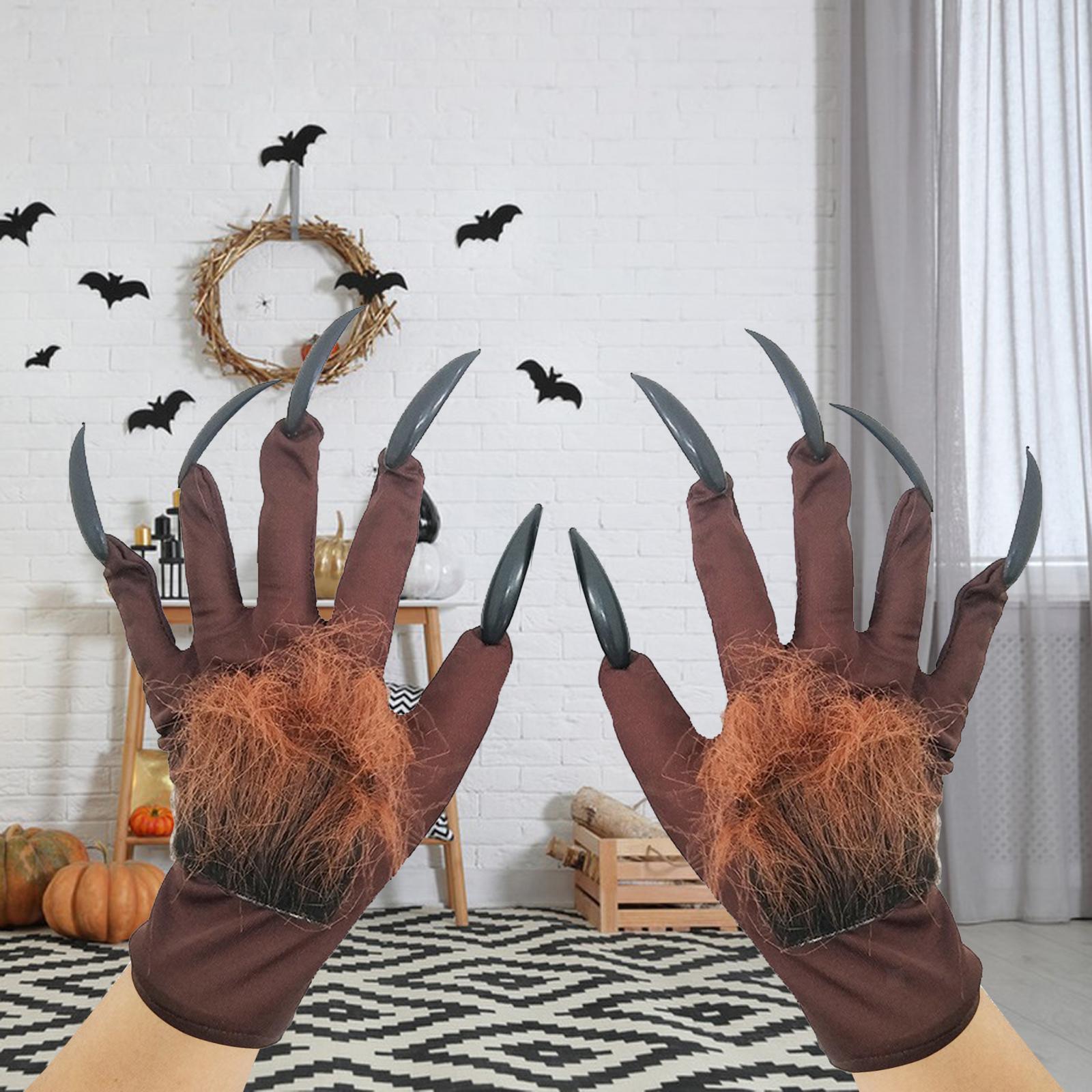 Werewolf Gloves Wolf Costume Gloves Hands Paws Handwear Halloween Wolf