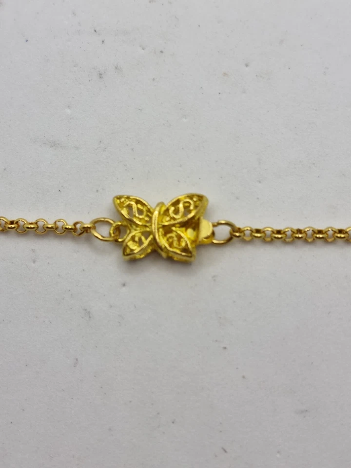 Collana con charms in tormalina multicolore, catenina con charms, #Back2eBay - Immagine 3 di 4