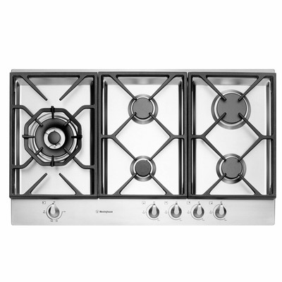 Westinghouse Whg956sb 90cm Stainless Steel Gas Cooktop With Wok
