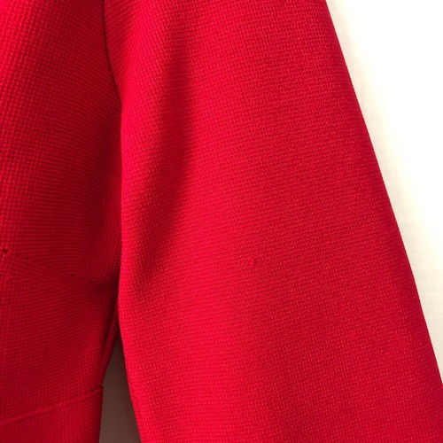 Country Road Compact Knit Jacket Size XS Red Scarlet Crepe Wrap TieFront Stretch - Picture 12 of 19