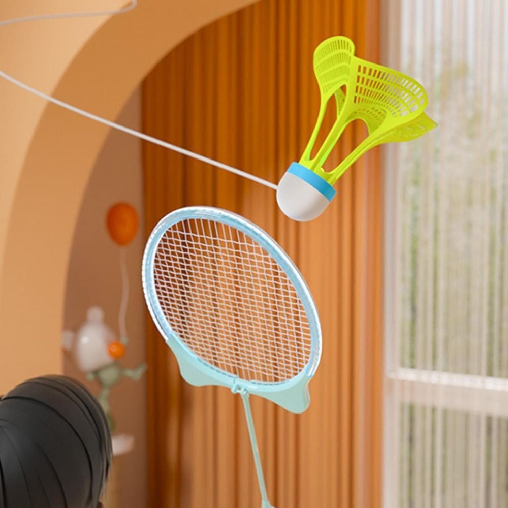 Badminton Rebound Trainer For Solo Practice - Adjustable Self Practice Device For Indoor Training