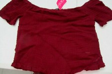 Red Off-Shoulder Crop Top - Size M - NWT