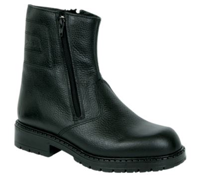 NEW MENS BLACK LEATHER WATERPROOF ZIPPER CANADIAN WINTER SNOW BOOT