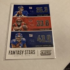 2020 Score Fantasy Stars Daniel Jones  / Tyler Boyd / Saquon Barkley