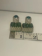 Pair Of Extra French Bottles For Limoges Boxes Green