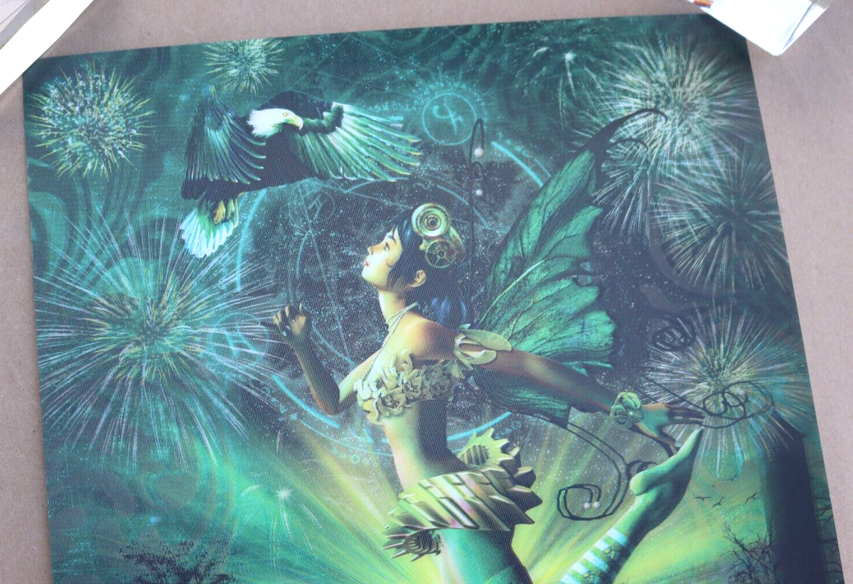 ◇GOOGUT歌徳 オークションカタログ 2008年 コンテンポラリー◇ 2008 ROTHBURY MUSIC FESTIVAL CONCERT POSTER ART 12X19 3D