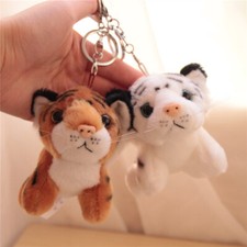 1X Cute Furry Tiger Toy Key Chain Backpack Small Pendant Keyring Chic Charm Gift