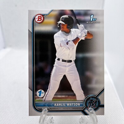 Kahlil Watson 2022 Bowman 1st First Edition Paper #BPPF-3 Miami Marlins RC