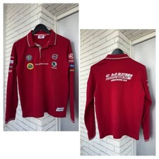 F1 Racing Rugby Shirt Grand Prix Nurburgring 2019 Long Sleeve Red Polo Size XS