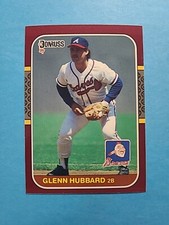 GLENN HUBBARD 1987 DONRUSS OPENING DAY BASEBALL CARD # 48 H2964