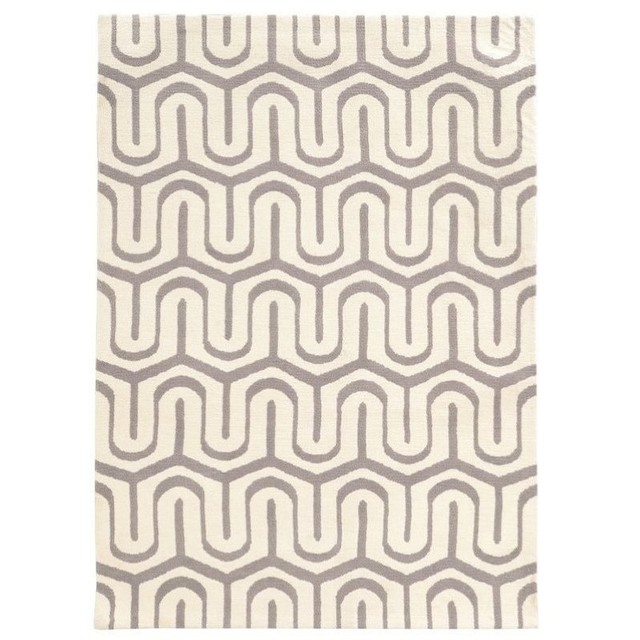 Linon Transitional Geo 5' ' Rectangle Area Rugs With Grey Finish ...