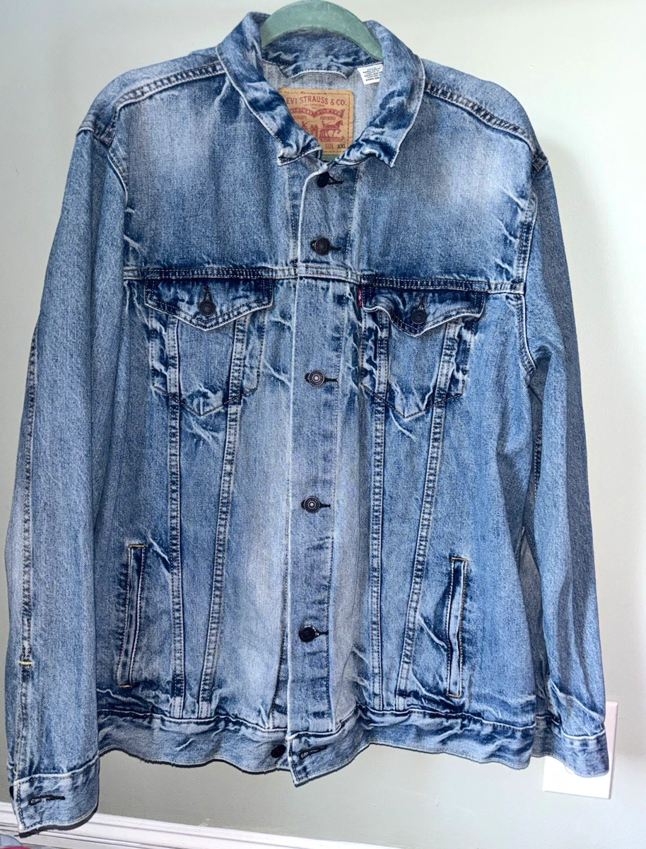 mens acid wash denim jacket products for sale | eBay