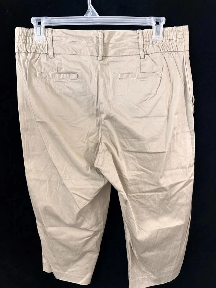 JMS Capris Pantalones Talla 16W Beige 20" Entrepierna 2 Bolsillos 16 Just My Size Foto 3 de 4