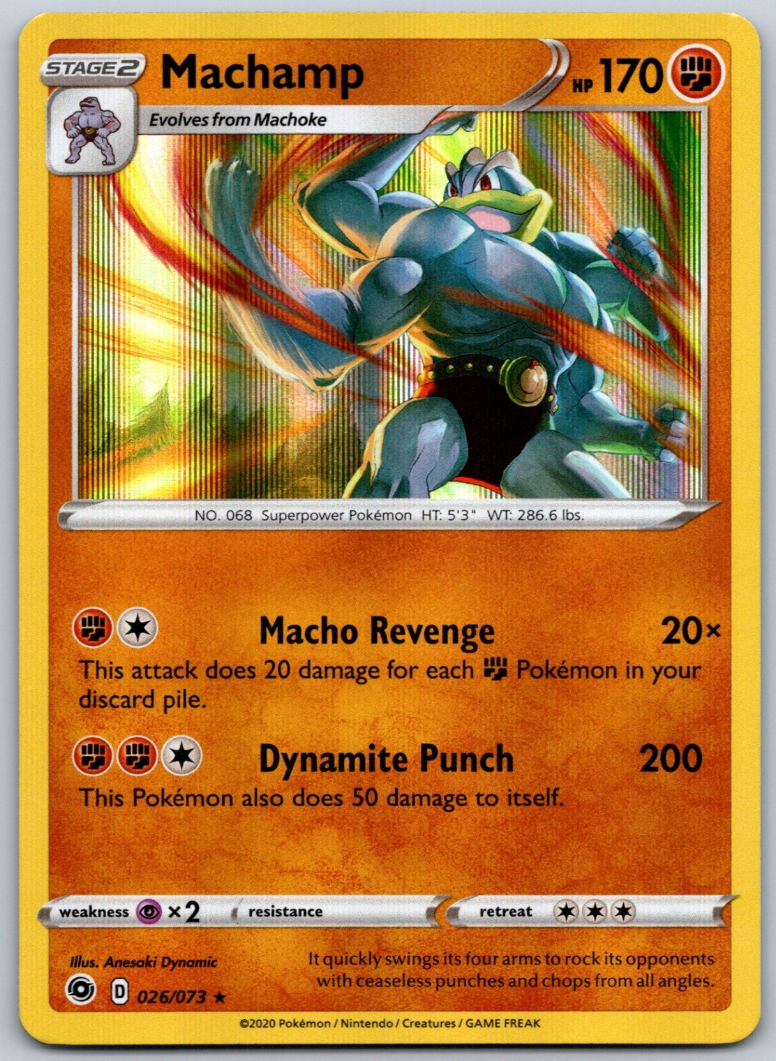 Machamp Holo Holo Rare Champion's Path 26/73 NM