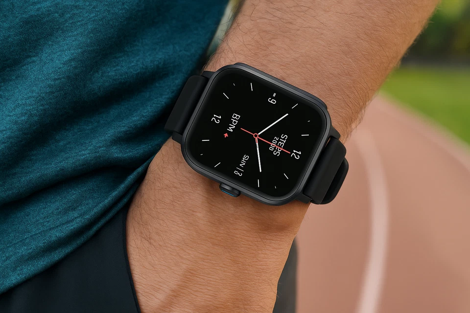 Black Fitness Tracker Smart Watch Activity Tracker for Android and iOS - Image 2 of 3