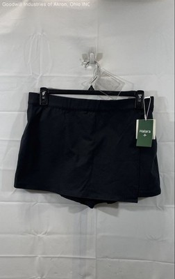 Halara Women's Black High Waisted Asymmetric Tennis Golf Athletic Skort Sz L NWT