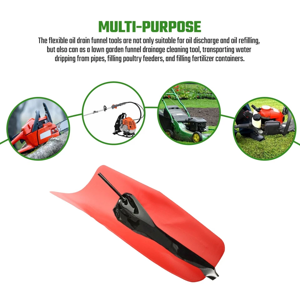 2件装/套装通用柔性排油漏斗工具汽车液体填充排水 — 第 4/4 张图片