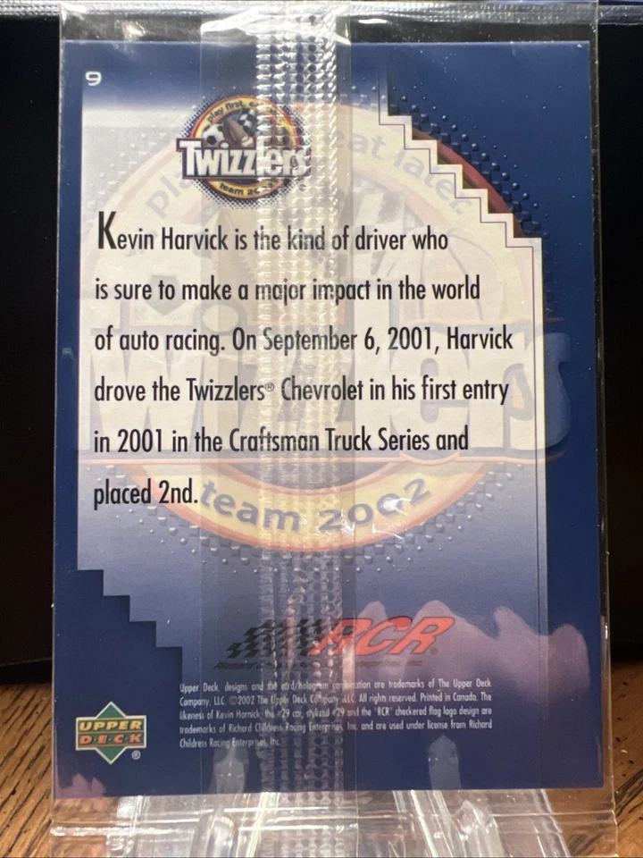 2002 Upper Deck Twizzlers Kevin Harvick #9 Sealed - Image 2 of 2