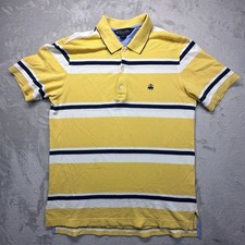 Brooks Brothers Polo Shirt Mens M Multicolor Striped Cotton Performance Golf