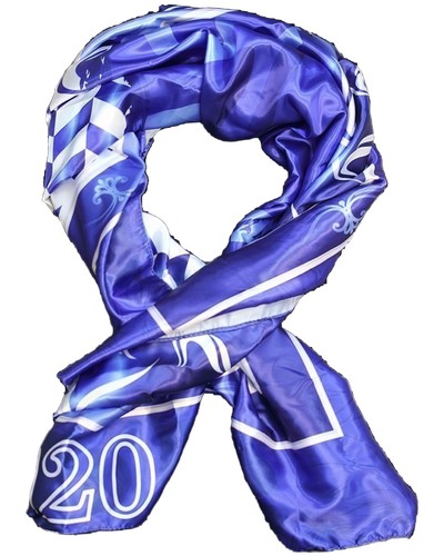 Zeta Phi/&Phi; Beta Satin Scarf With Box [Blue - 70" x 44"]