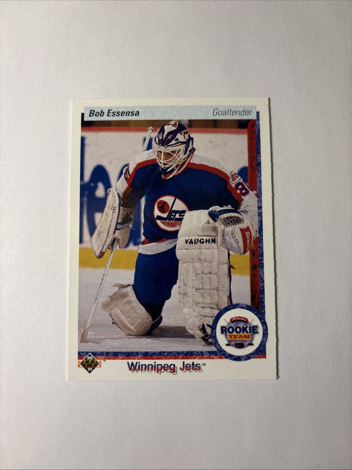 1990-91 Upper Deck Bob Essensa Rookie . Winnipeg Jets #122