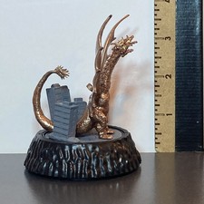 King Ghidorah Mini Figure w/ Battle Scene Diorama Display Stand Assorted Brands