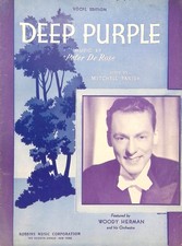 Deep Purple Sheet Music Woody Herman Peter De Rose Mitchell Parish French Lyrics