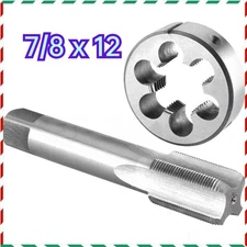 1PCS 7/8"-12 UN Tap and Die Set Right Hand, 7/8 x 12 UN Thread Tap and Round Die