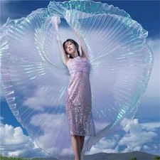 Angel Wings Adult Women, Belly Dance Isis Wings White